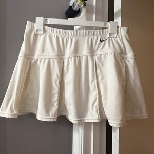 Nike Cream/White Athletic Skort with Orange Swoosh Tag